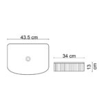 Lena E-W1005MB Tezgah Üstü Lavabo Mat Beyaz - Görsel 2