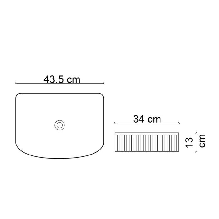 Lena E-W1005MB Tezgah Üstü Lavabo Mat Beyaz - Görsel 2