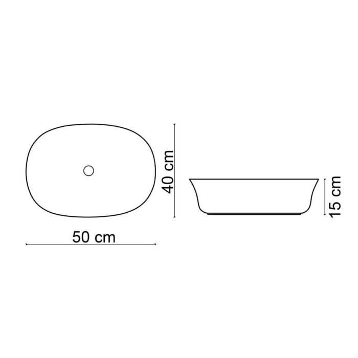 Lena EH-4600 Tezgah Üstü Lavabo Beyaz - Görsel 3