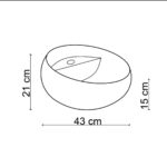 Lena EH-4660S Tezgah Üstü Lavabo - Görsel 3