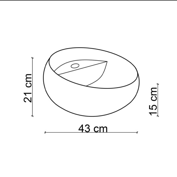 Lena EH-4660S Tezgah Üstü Lavabo - Görsel 3