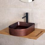 Lena EH-5110C Tezgah Üstü Lavabo Mat Bronz - Görsel 3