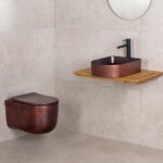 Lena EH-5110C Tezgah Üstü Lavabo Mat Bronz - Görsel 2