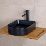 Lena EH-5110MS Tezgah Üstü Lavabo Mat Siyah - Görsel 2