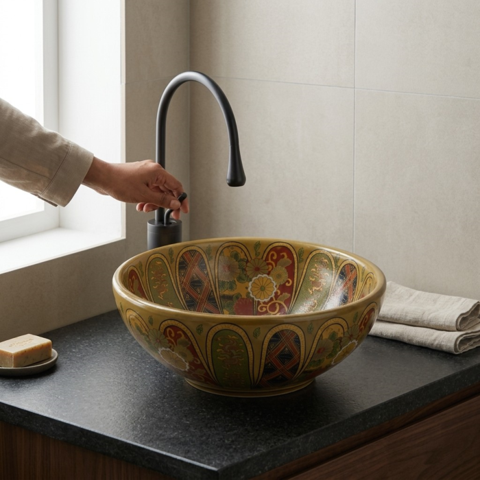 Lena EY-7050 Tezgah Üstü Lavabo - Görsel 2