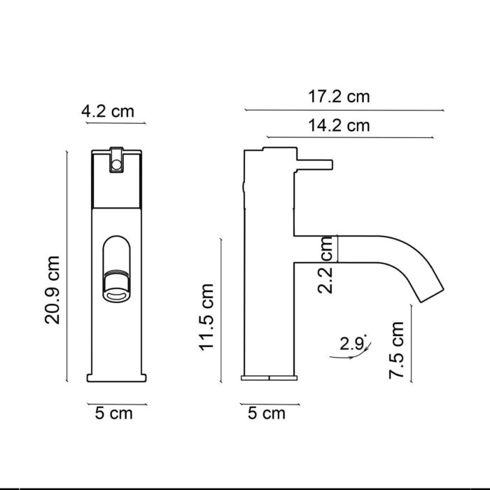 Fontana FA-4011M Krom & Mermer Lavabo Bataryası - Görsel 2