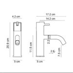 Fontana FA-4012M Fırçalanmış Altın & Mermer Lavabo Bataryası - Görsel 2