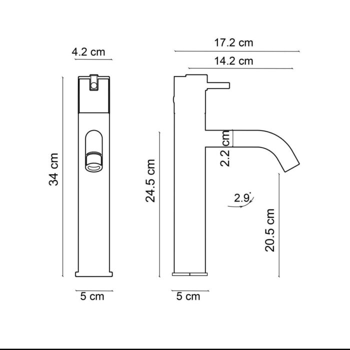 Fontana FA-4022M Fırçalanmış Altın & Mermer Yüksek Lavabo Bataryası - Görsel 2