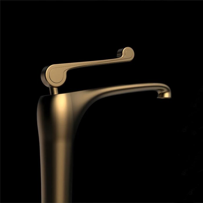 Fontana FA-6012 Fırçalanmış Altın Lavabo Bataryası - Görsel 3