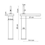 Fontana FA-8025 Yüksek Lavabo Bataryası Mat Siyah - Görsel 2