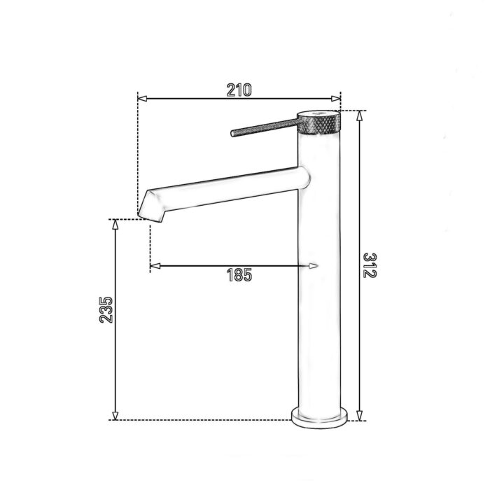 Fontana FJ-1021 Yüksek Lavabo Bataryası Krom - Görsel 2
