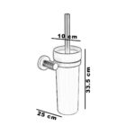 Fontana FJ-20504 Mat Siyah Tuvalet Fırçası - Görsel 2