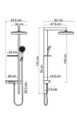 Fontana FJ-5157 Mat Füme Duş Ünitesi - Görsel 2