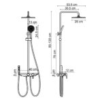 Fontana FJ-SS6157 Mat Füme Duş Ünitesi - Görsel 2