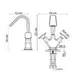 Fontana FK-1012 Altın Lavabo Bataryası - Görsel 3