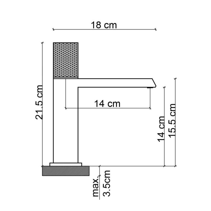 Fontana FK-9115 Mat Siyah Lavabo Bataryası - Görsel 2
