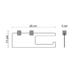 Fontana FY-90103 Mat Krom & Siyah Tuvalet Kağıtlığı - Görsel 2